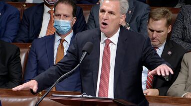 Kevin McCarthy breaks record for longest-ever House speech, talking for more than 8 hours to obstruct Biden’s social-spending bill