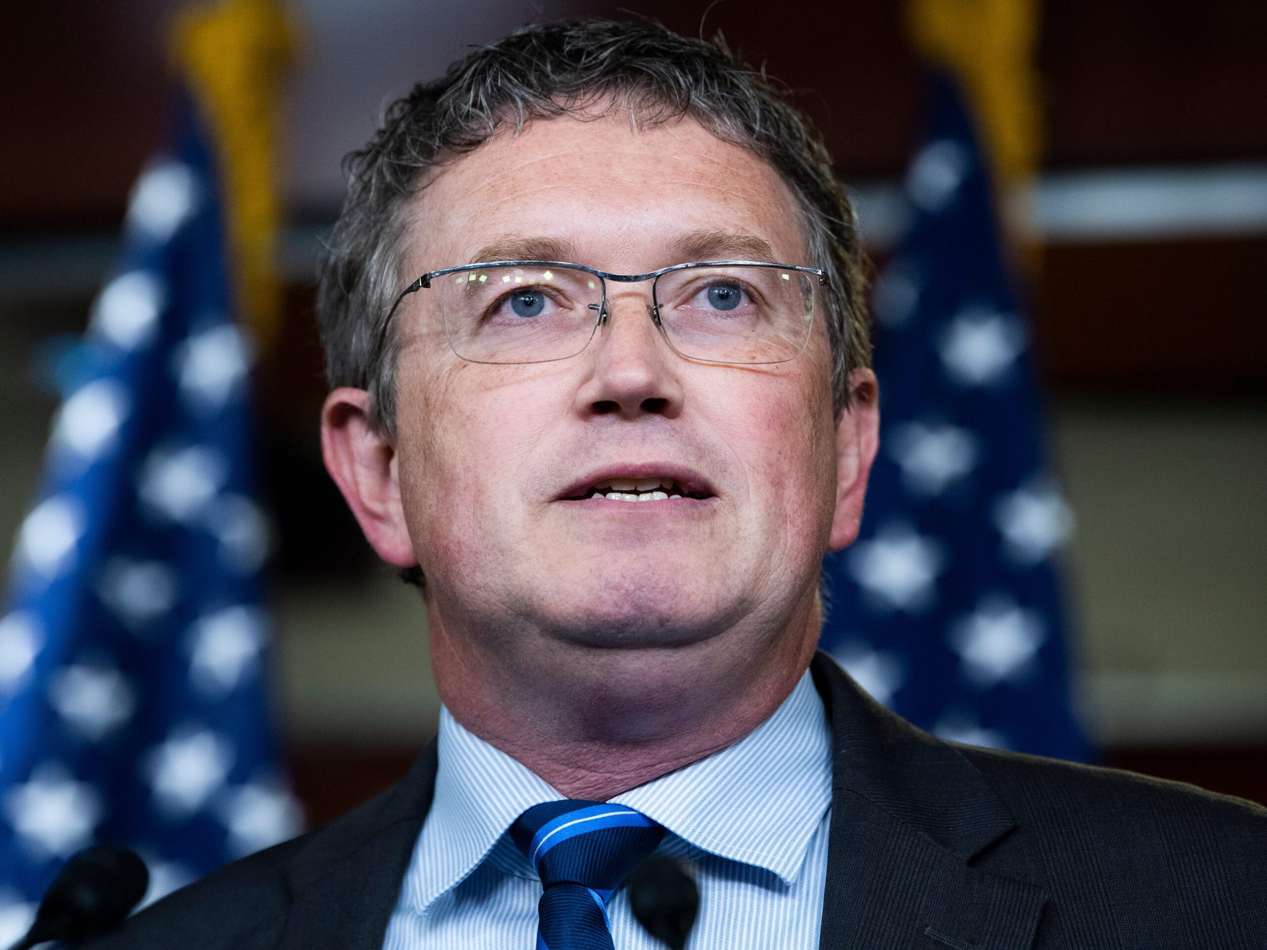 Kentucky Rep. Thomas Massie defended his family’s gun-toting holiday greeting card, saying he thought the image would be ‘fun to share’