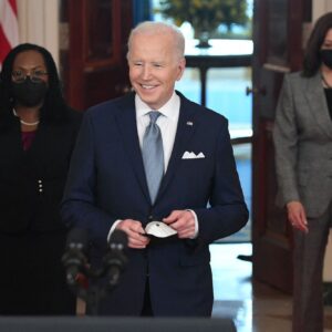 Biden jokes that he’s ’28 years old’ while noting that he’s ‘presided over more Supreme Court nominations than almost anyone living today’