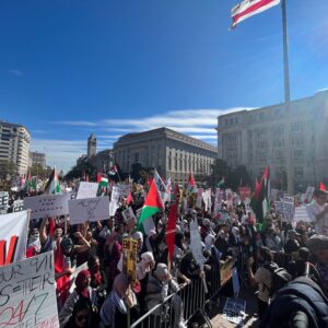 Tens of thousands of pro-Palestinian protesters chant ‘Guilty!’ in front of White House